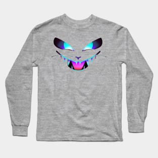 Cheshire Cat Face Halloween Spooky Face Long Sleeve T-Shirt